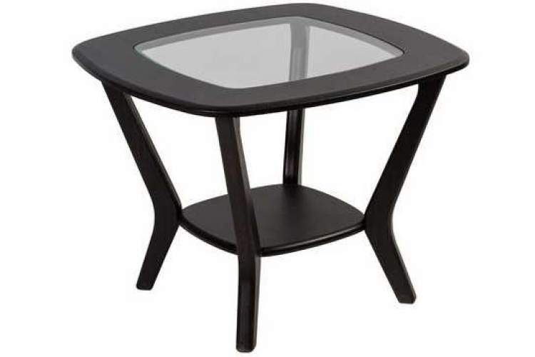 Стол журнальный Мельбурн со стеклом венге/венге