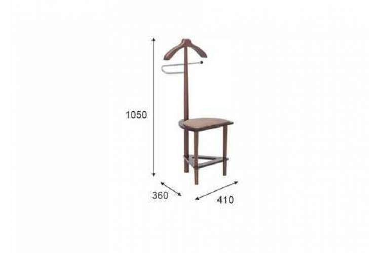 Вешалка костюмная с сиденьем В 26Н средне-коричневый-8