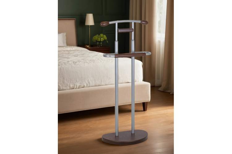 Вешалка костюмная ГАЛАНТ 333 металлик/темно-коричневый-11