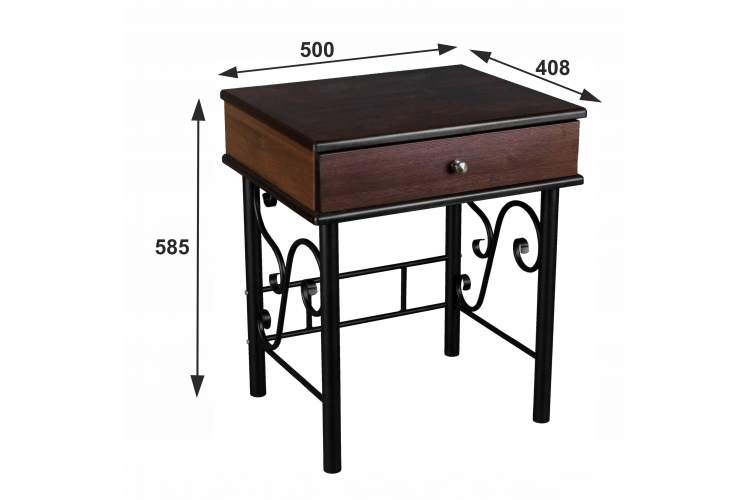 Тумба Сартон 11 черный/средне-коричневый-3