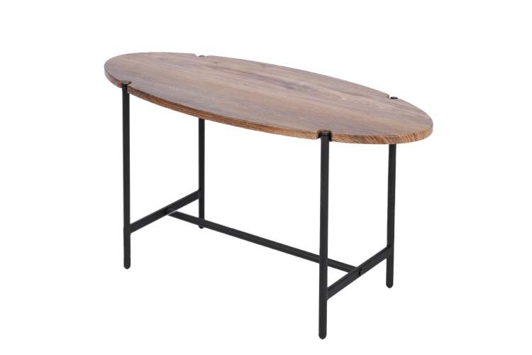 Стол журнальный МеталлАрт М025 коричневый дуб/черный