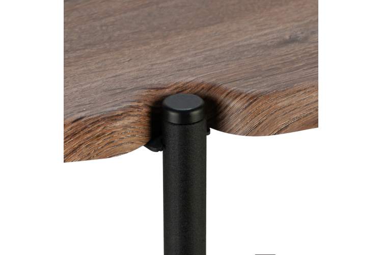 Стол журнальный МеталлАрт М025 коричневый дуб/черный-2