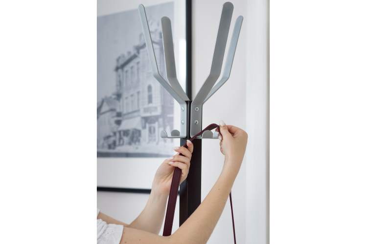 Вешалка напольная Босс 5 темно-коричневый/металлик-3