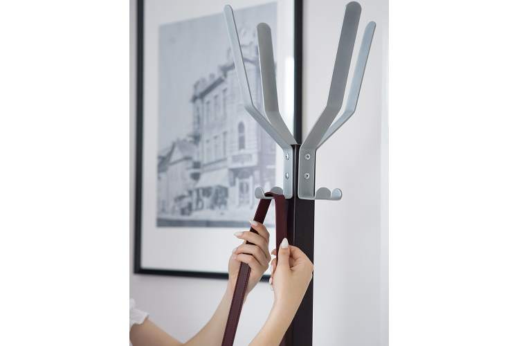 Вешалка напольная Босс 5 темно-коричневый/металлик-4