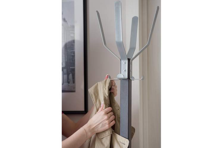 Вешалка напольная Босс 5 темно-коричневый/металлик-5