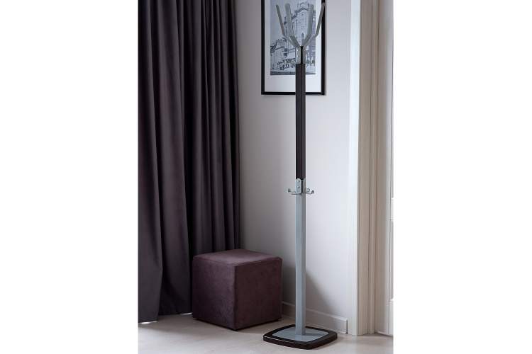 Вешалка напольная Босс 5 темно-коричневый/металлик-9