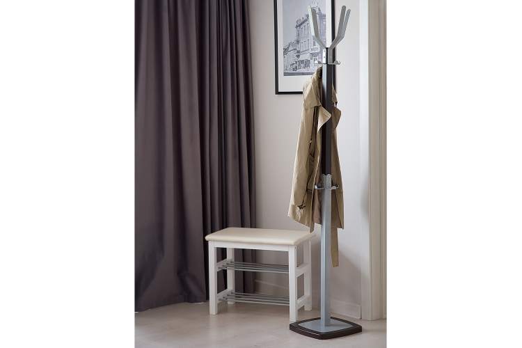 Вешалка напольная Босс 5 темно-коричневый/металлик-10