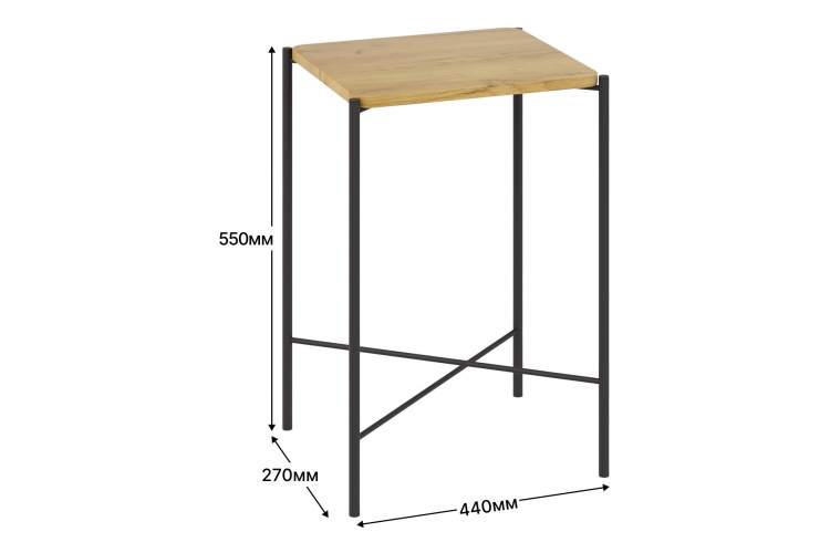 Стол журнальный Лори секвойя крем/черный-10