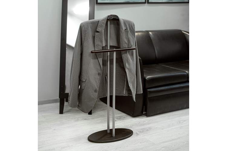 Вешалка костюмная Дэви 2 металлик/венге-4