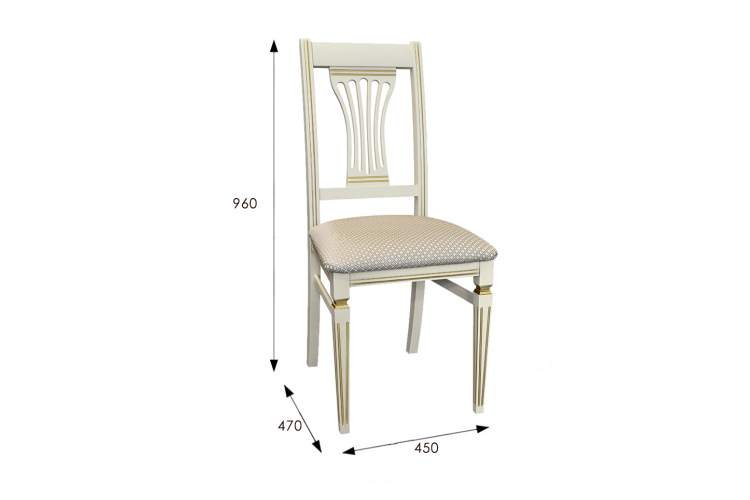 Стул Анри слоновая кость/золото, Атина ваниль-5