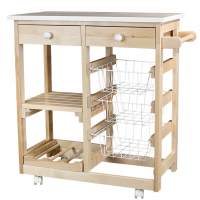 Тумба с баром и корзинами белый/лак в гостиную