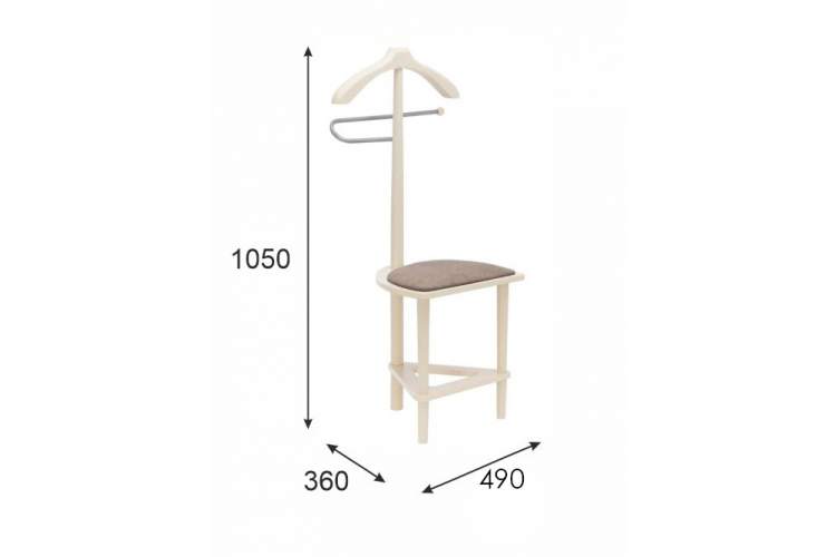 Вешалка костюмная с сиденьем В 26Н слоновая кость-9