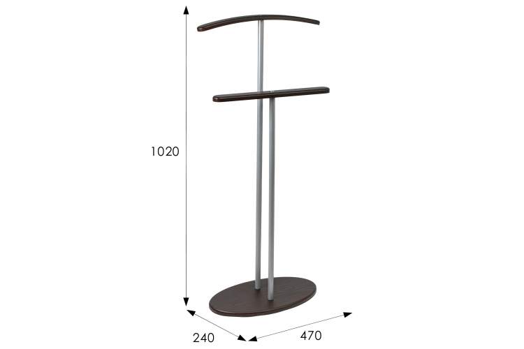 Вешалка костюмная Дэви 2 металлик/венге-7