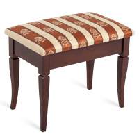 Банкетка Ретро М с ящиком средне-коричневый, ткань полоса коричн. в гостиную
