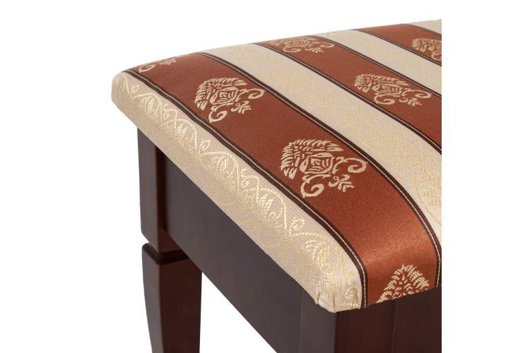 Банкетка Ретро М с ящиком средне-коричневый, ткань полоса коричн.-4
