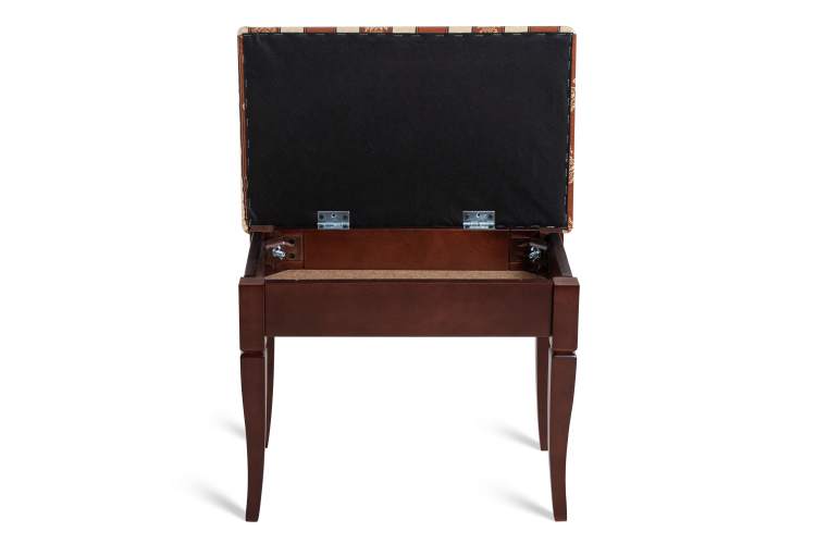 Банкетка Ретро М с ящиком средне-коричневый, ткань полоса коричн.-6