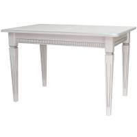 Стол обеденный Васко В 87Н белый/серебро 150/200*90