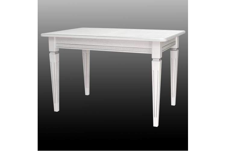 Стол обеденный Васко В 87Н белый/серебро 150/200*90-2