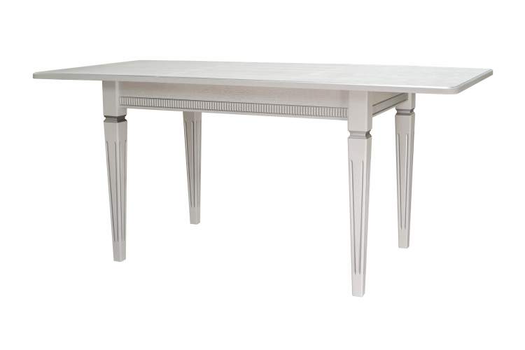Стол обеденный Васко В 87Н белый/серебро 150/200*90-1