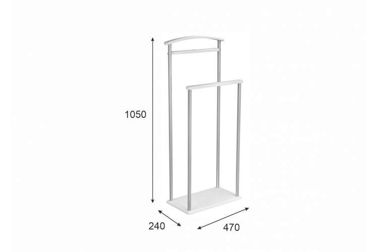 Вешалка костюмная Верис 4 металлик/белый-4