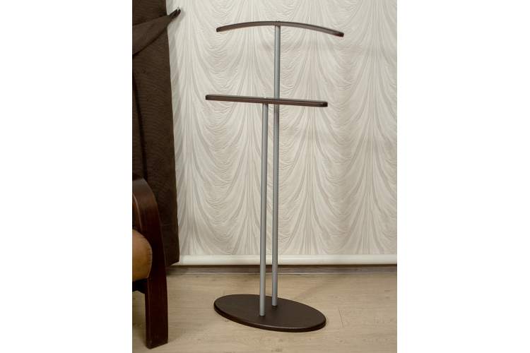 Вешалка костюмная Дэви 2 металлик/венге-6