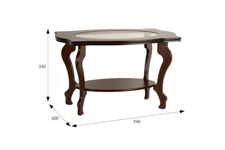 Стол журнальный Берже 1С тёмно-коричневый-10