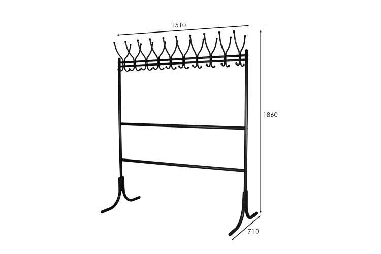 Вешалка напольная М 12 чёрный-9