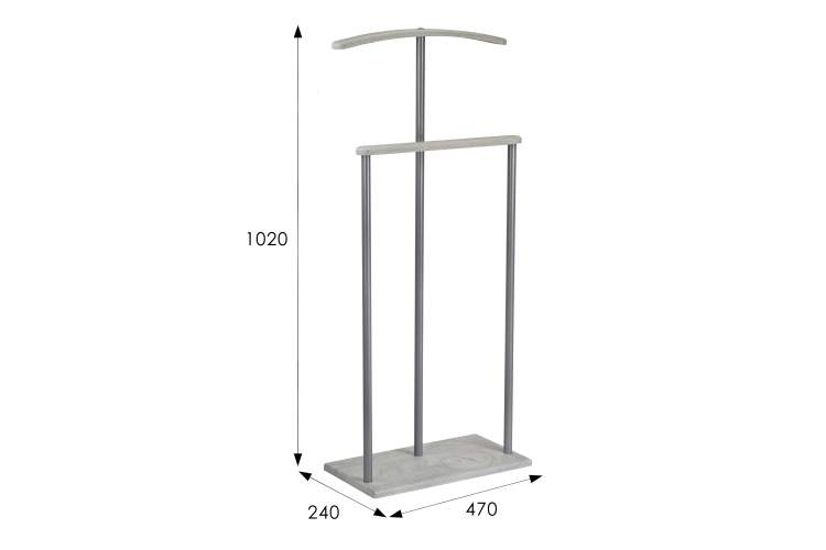 Вешалка костюмная Дэви 1 металлик/дуб дымчатый-10
