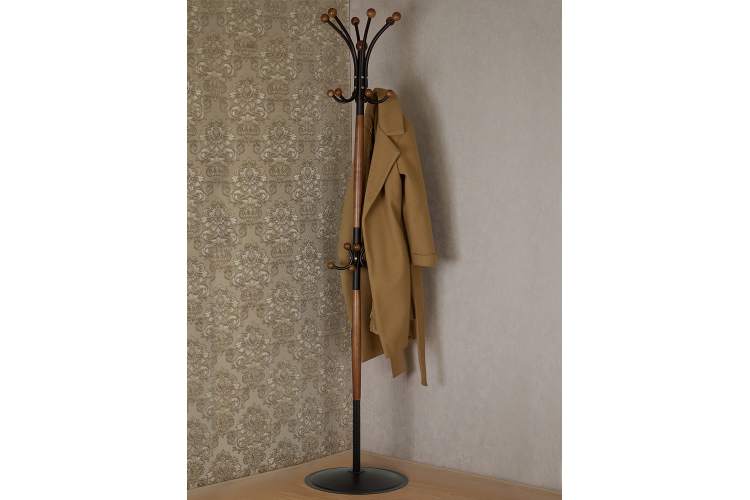 Вешалка напольная Д 1 ЛАЙТ черный/средне-коричневый-6