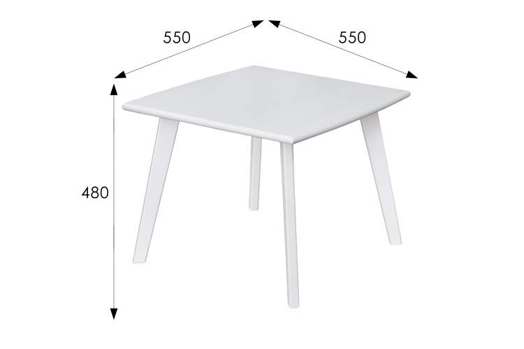 Стол журнальный Ретро квадратный снег-2