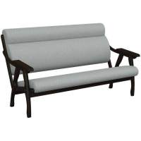 Диван Вега 10 ткань серый, каркас венге