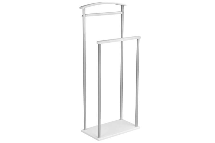 Вешалка костюмная Верис 4 металлик/белый