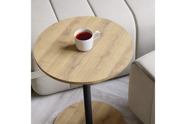 Стол журнальный Кат дуб вотан/черный-3