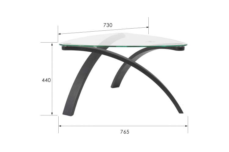 Стол журнальный Гурон 3 чёрный матовый-13