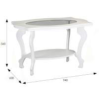 Стол журнальный Берже 1С белый ясень в гостиную