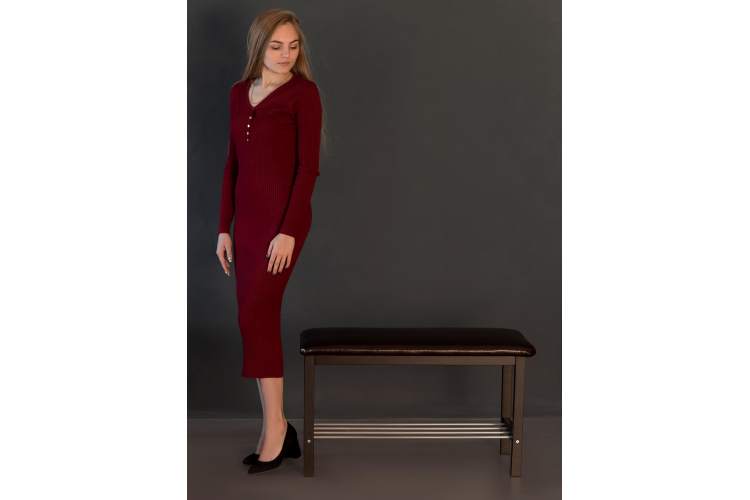 Банкетка Фабио венге/экокожа коричневый-5