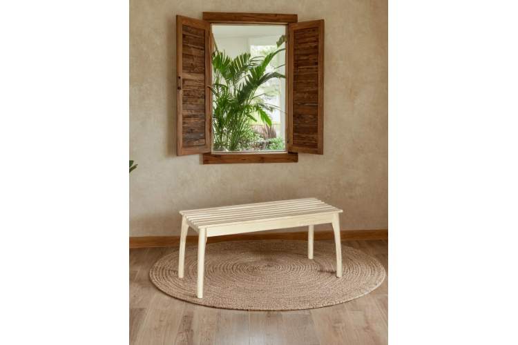 Скамья для прихожей массив, каркас лак-3