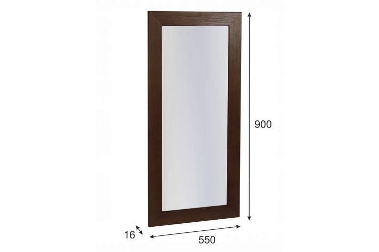 Зеркало навесное Берже 24-90 темно-коричневый 90 см х 55 см-3