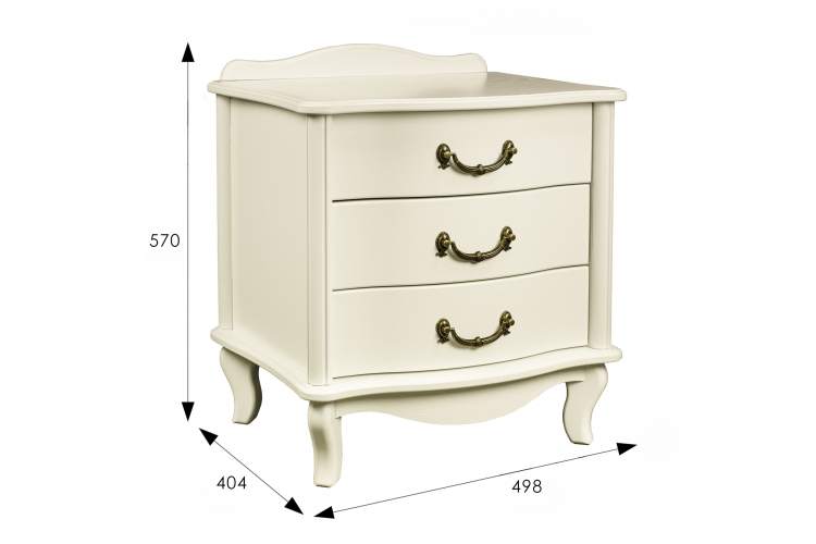 Тумбочка Джульетта 3 ящ. дуб шампань Л-5