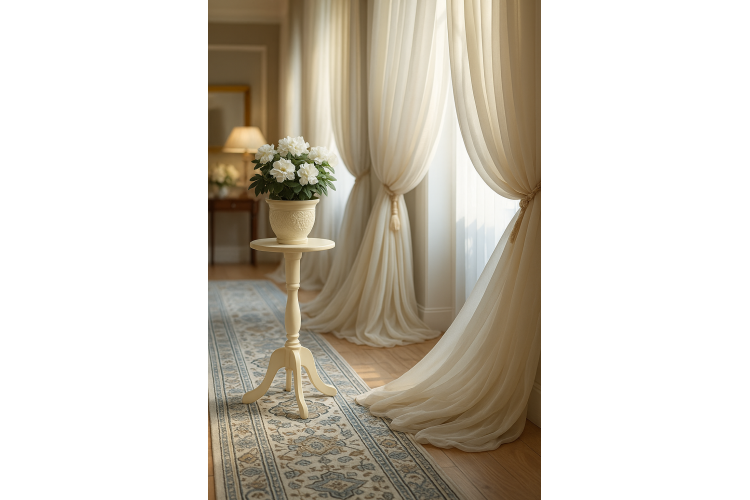 Подставка под цветы напольная П2 слоновая кость-8