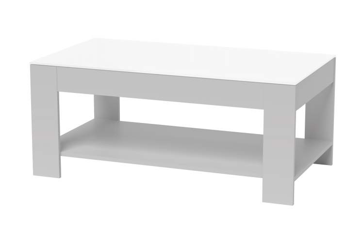 Стол журнальный BeautyStyle 26 графит светлый U708/стекло белое