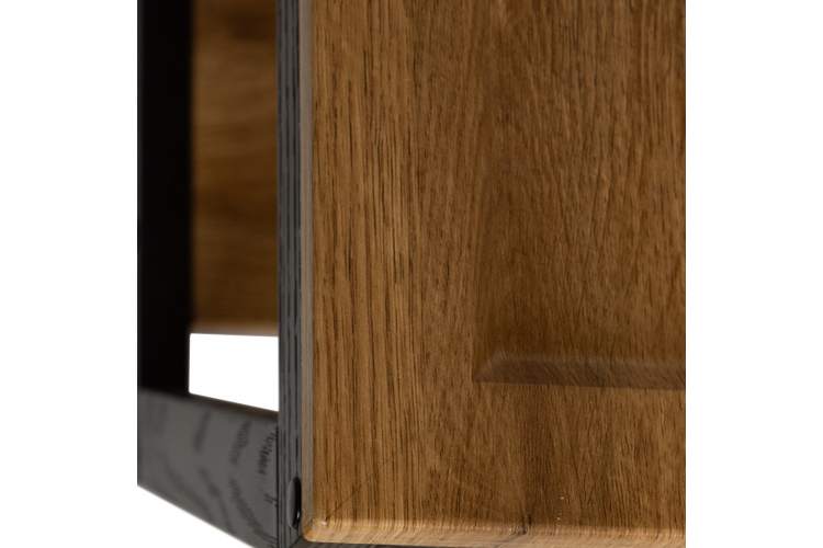 Стол журнальный BeautyStyle 33 дуб вотан/черный/стекло черное-6