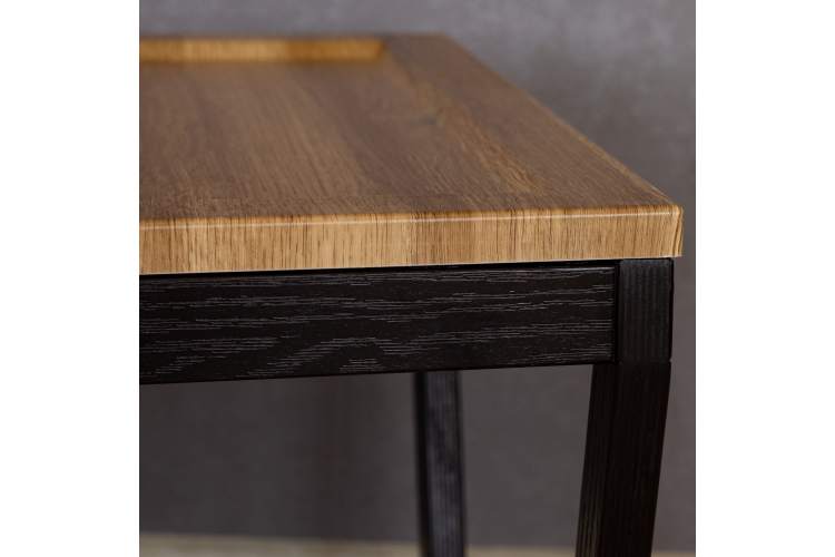 Стол журнальный BeautyStyle 33 дуб вотан/черный/стекло черное-8