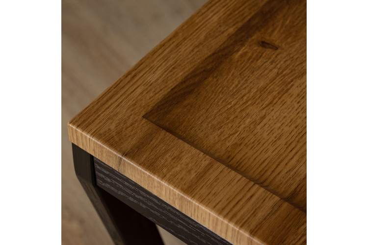 Стол журнальный BeautyStyle 33 дуб вотан/черный/стекло черное-9