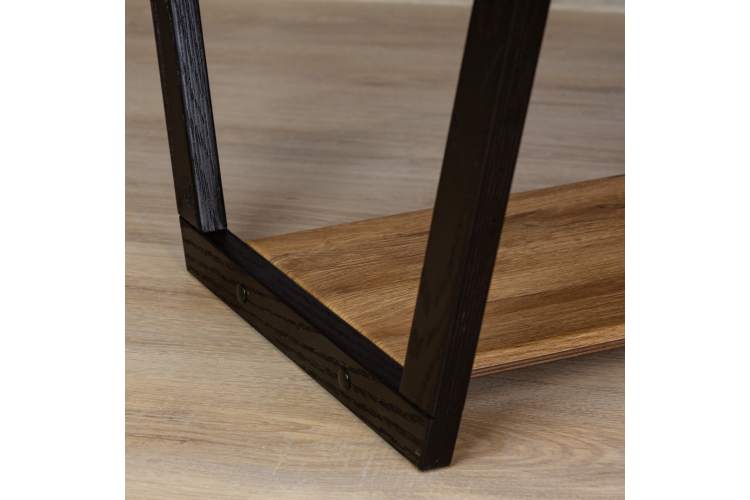 Стол журнальный BeautyStyle 33 дуб вотан/черный/стекло черное-11