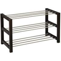 Тумба для обуви Дольче темно-коричневый/металлик