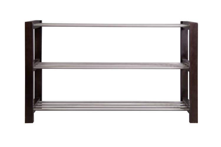 Тумба для обуви Дольче темно-коричневый/металлик-1