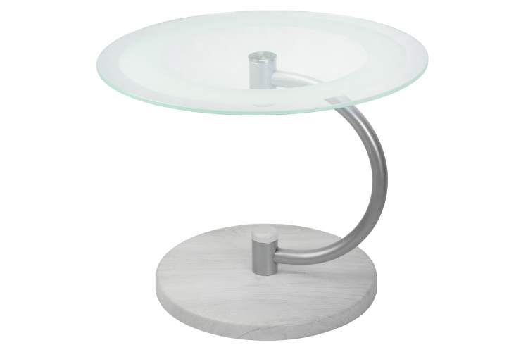 Стол журнальный Дуэт 13Н металлик/дуб дымчатый/прозр.-1