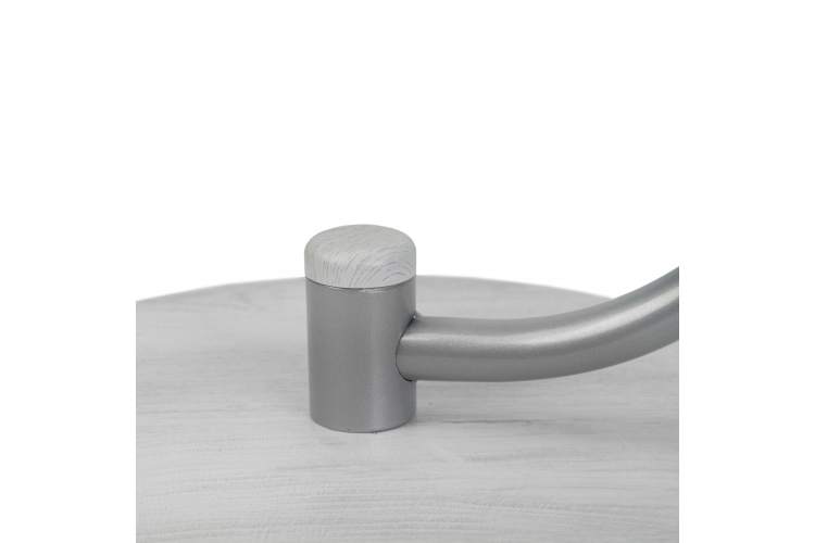 Стол журнальный Дуэт 13Н металлик/дуб дымчатый/прозр.-3