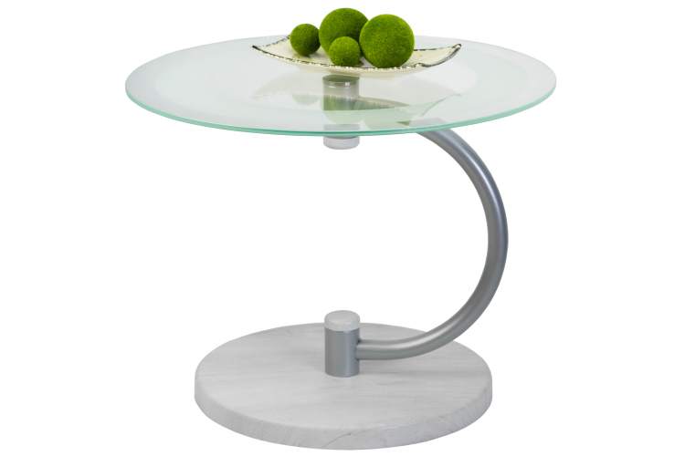 Стол журнальный Дуэт 13Н металлик/дуб дымчатый/прозр.-6